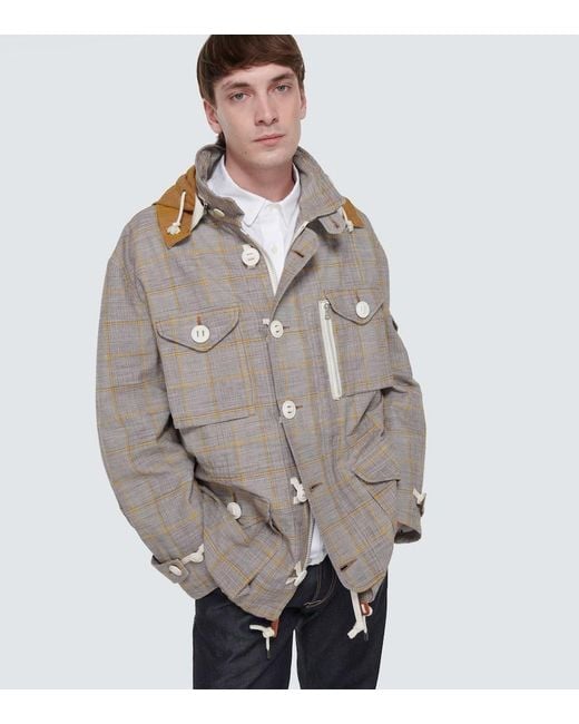 Junya Watanabe Gray Cotton Field Jacket for men