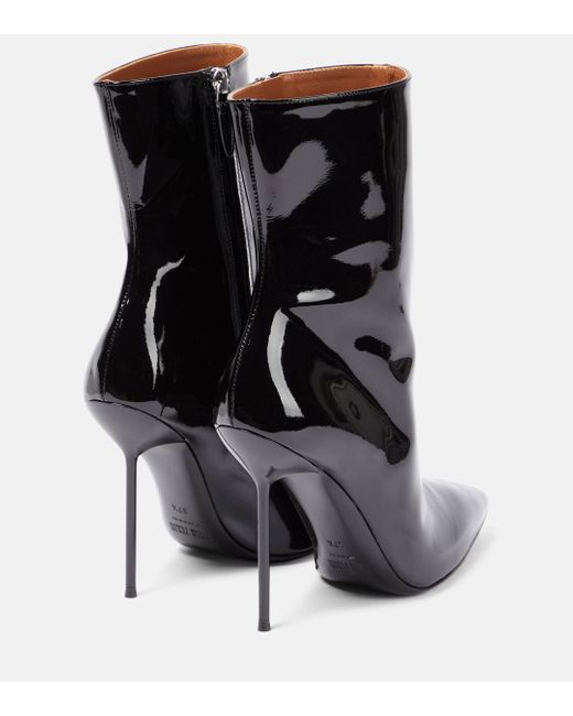 Paris Texas Black Lidia Patent Leather Ankle Boots