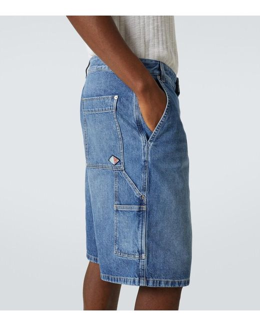Bottega Veneta Blue High-Rise Denim Bermuda Shorts for men