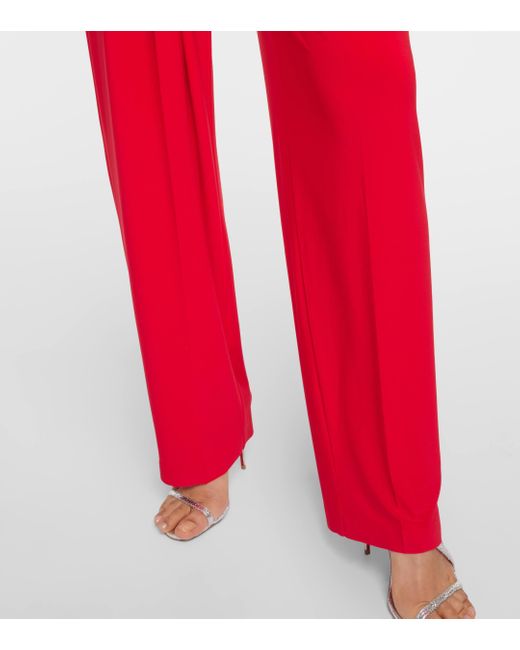 Pantalon fusele a taille basse Norma Kamali en coloris Red