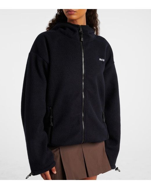Miu Miu Blue Kapuzenjacke
