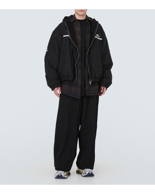Balenciaga Black 3B Sports Icon Layered Track Jacket for men