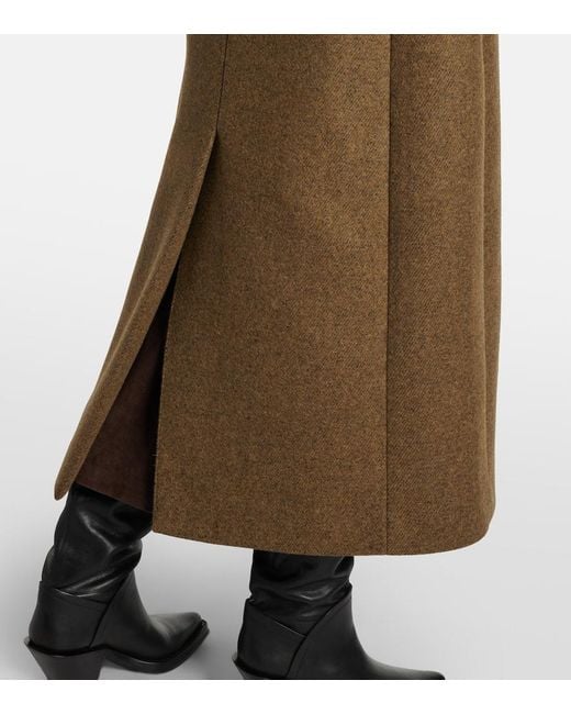 Rohe Natural Double-Breasted Alpaca And Wool-Blend Coat