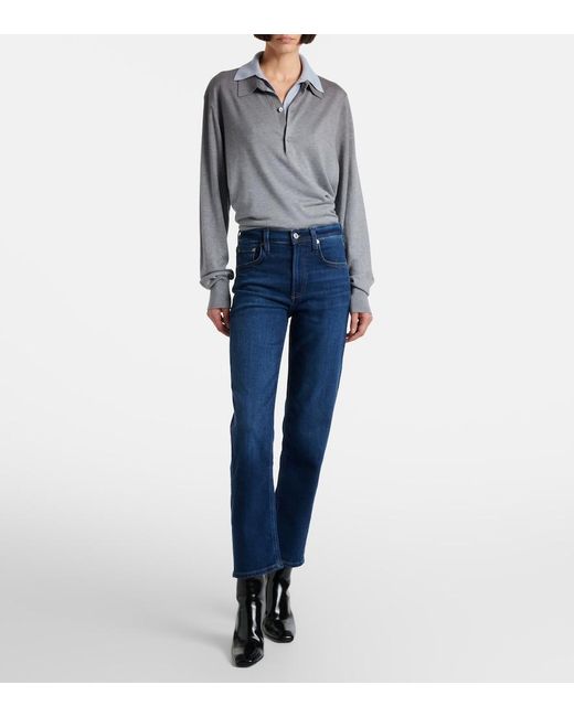 Citizens of Humanity Blue Delfina Straight Jeans