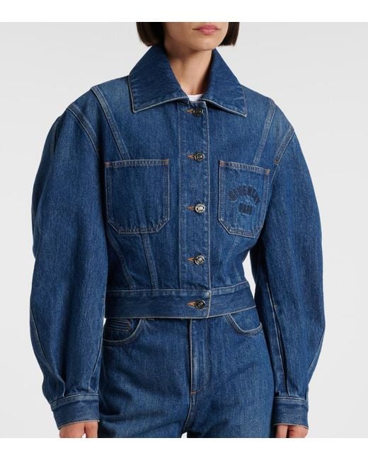 Givenchy Blue Cocoon Cropped Denim Jacket