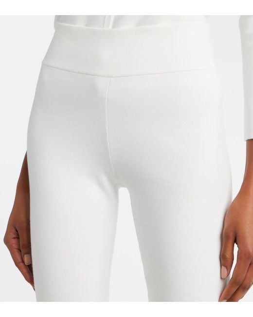 Totême  White Knitted Capri Leggings
