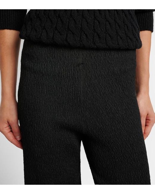 The Row Black Omero Silk Culottes