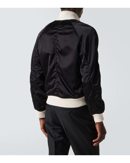 Tom Ford Black Satin Blouson for men