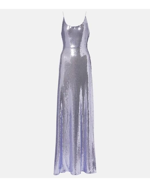 Alex Perry Purple Robe Mit Pailletten
