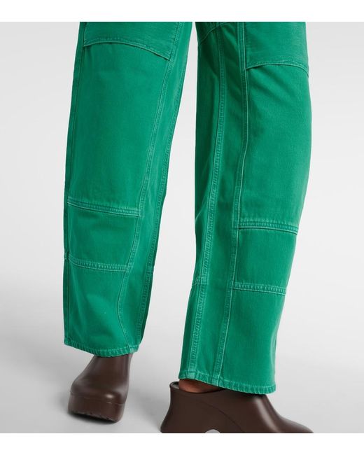 Agolde Green High-Rise Cargo-Jeans Tanis