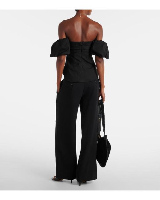 Isabel Marant Black Daniela Off-Shoulder Top