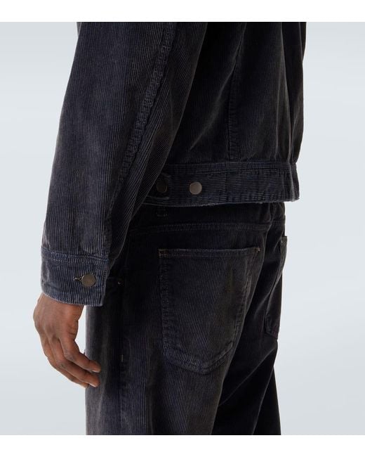 Studio Nicholson Blue X Aaron Levine Derby Cotton Corduroy Jacket for men