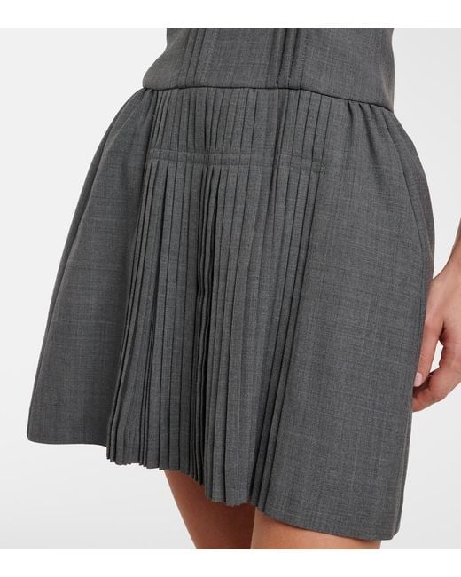 ShuShu/Tong Black Pleated Minidress