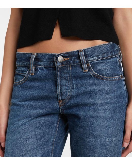 FRAME Blue X Amelia The Low-Rise Straight Jeans