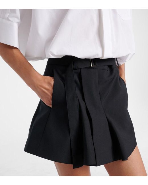 Sacai White Poplin Minidress