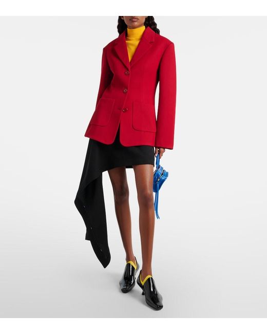 Loewe Red Wool-Blend Blazer