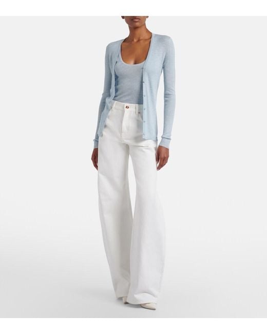 Gabriela Hearst Blue Cinxia Cashmere, Silk, And Hemp Tank Top