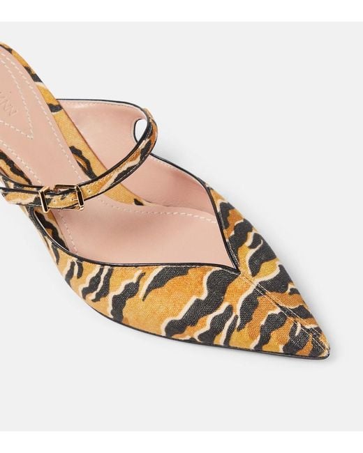 Zimmermann Natural Aura Printed Mules