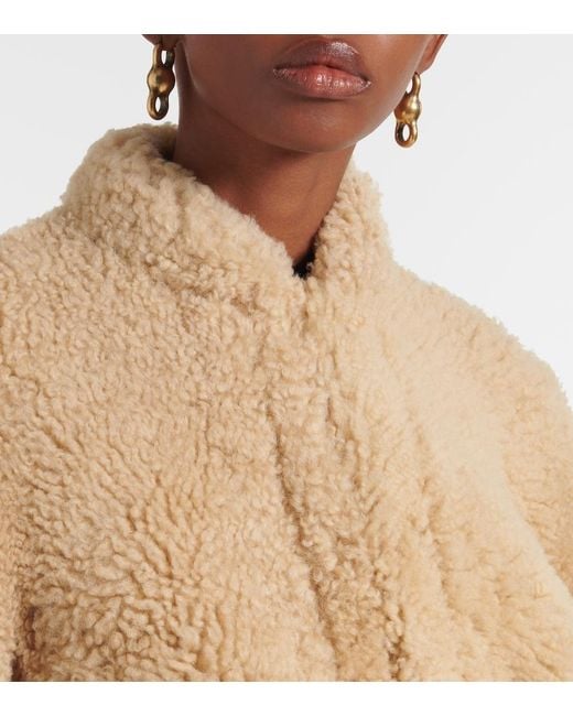 Chaqueta De Shearling Totême  de color Natural