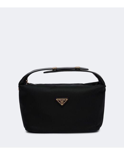 Prada Black Cherie Mini Re-Nylon Top-Handle Bag