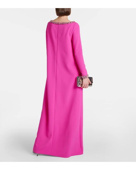 Safiyaa Pink Naimal Embellished Crepe Gown