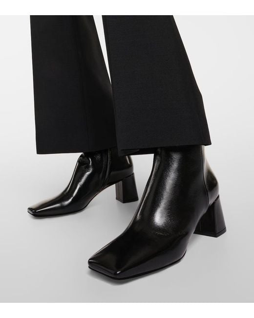 Gianvito Rossi Black Freeda Leather Ankle Boots