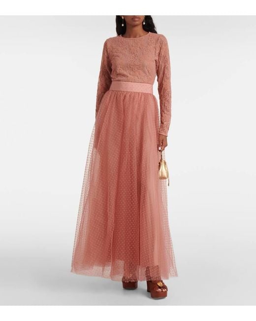 Zimmermann Pink Tulle Maxi Skirt