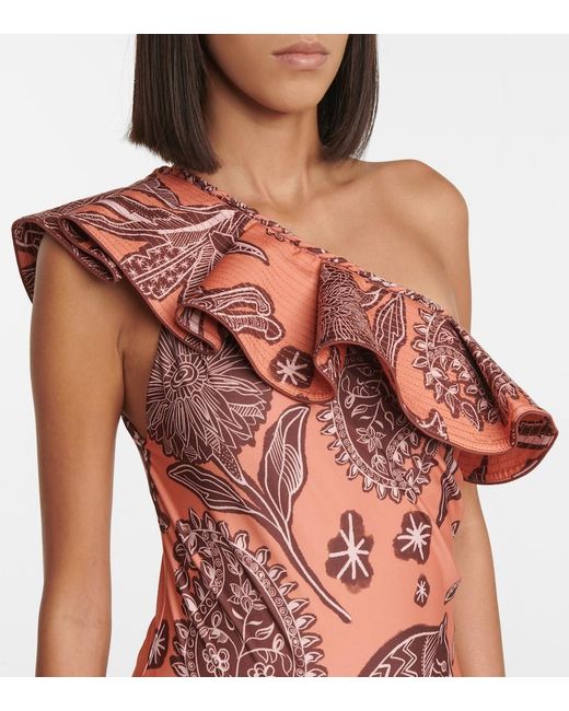 Johanna Ortiz Brown Incaico Printed Swimsuit