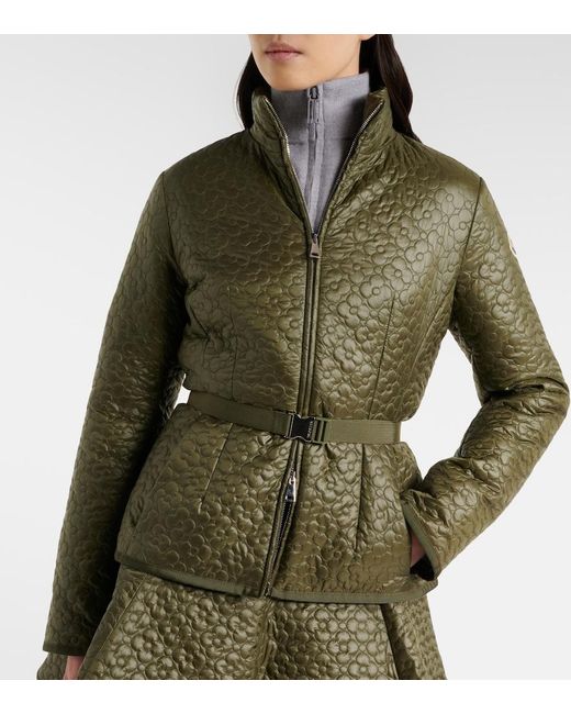 Moncler Green Geranium Quilted Down Jacket
