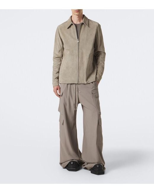 Rick Owens Natural Brad Suede Jacket for men