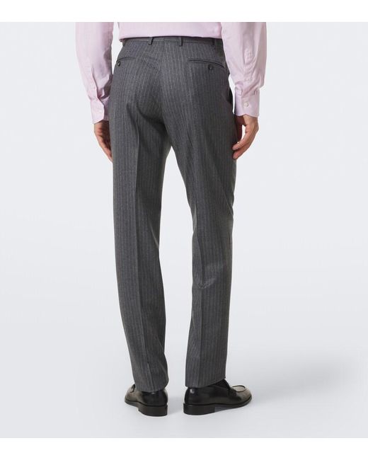 Canali Gray Chalk Stripe Wool Suit for men