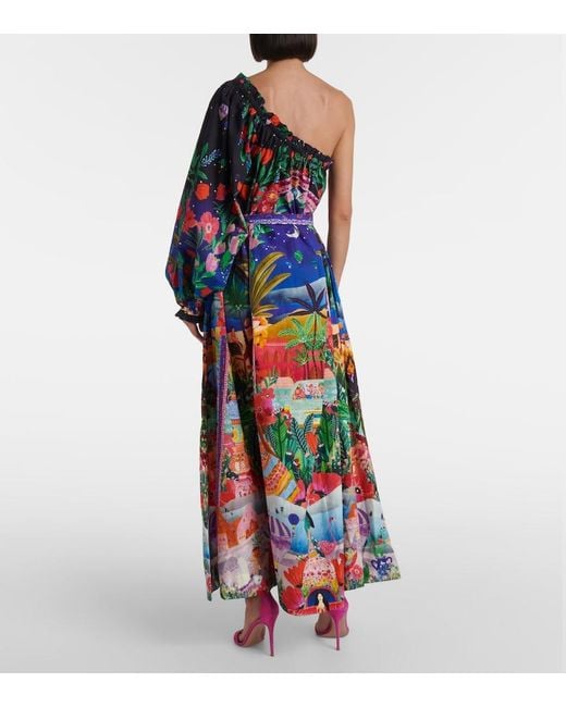 Camilla White One Shoulder Cotton Maxi Dress