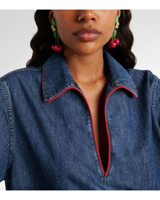 Jennifer Behr Green Maraschino Embellished Drop Earrings