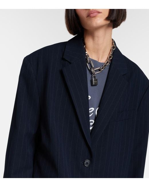 Acne Blue Single-Breasted Blazer