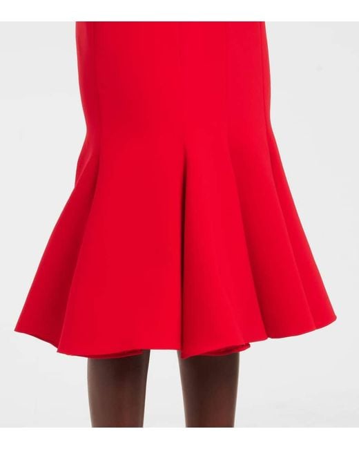 Carolina Herrera Red Midikleid Aus Crepe