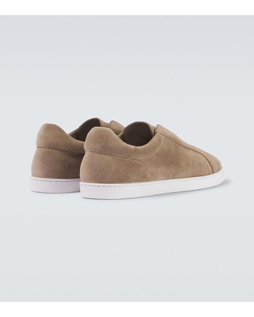 Magnanni Shoes Natural Open Suede Sneakers for men