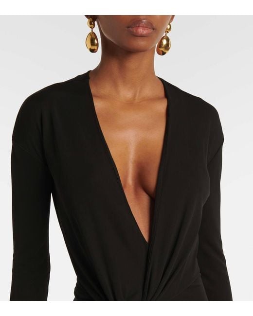 Robe Longue En Jersey Victoria Beckham en coloris Black