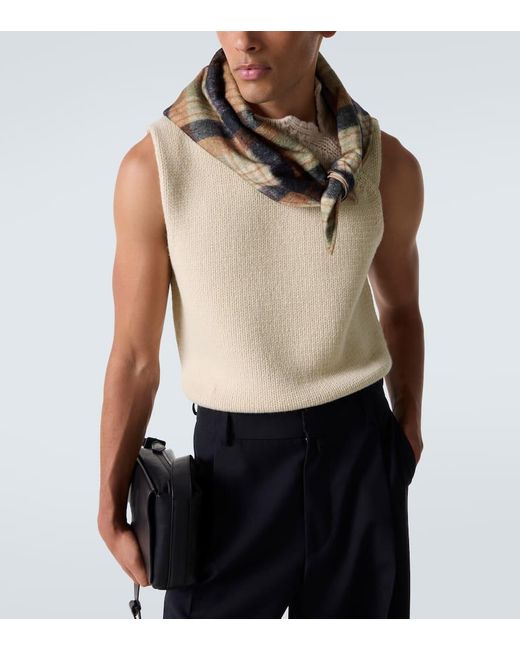 Dries Van Noten Pullunder Aus Wolle Und Kaschmir in Natural für Herren