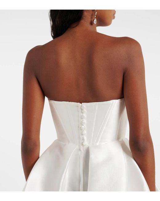 Alex Perry White Bridal Kennedy Off-Shoulder Gown