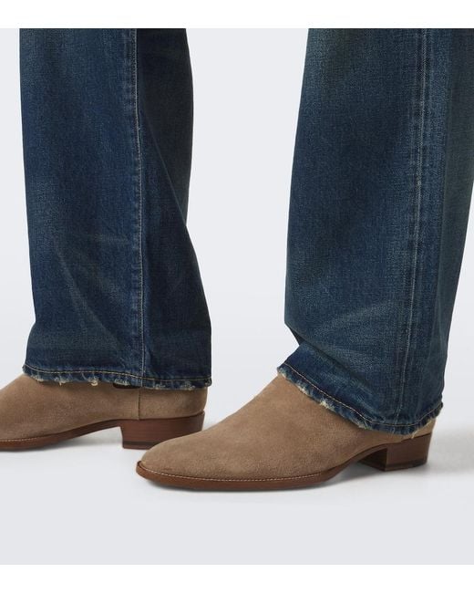 Jeans Rectos Con Efecto Desgastado RRL de hombre de color Blue