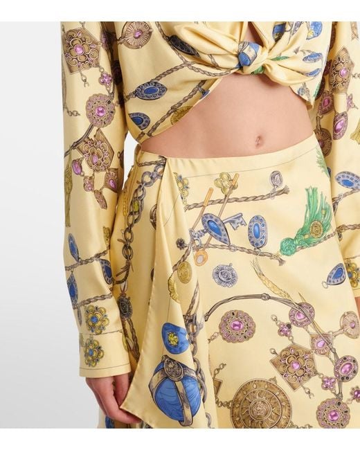 Versace Metallic Printed Silk Twill Shirt
