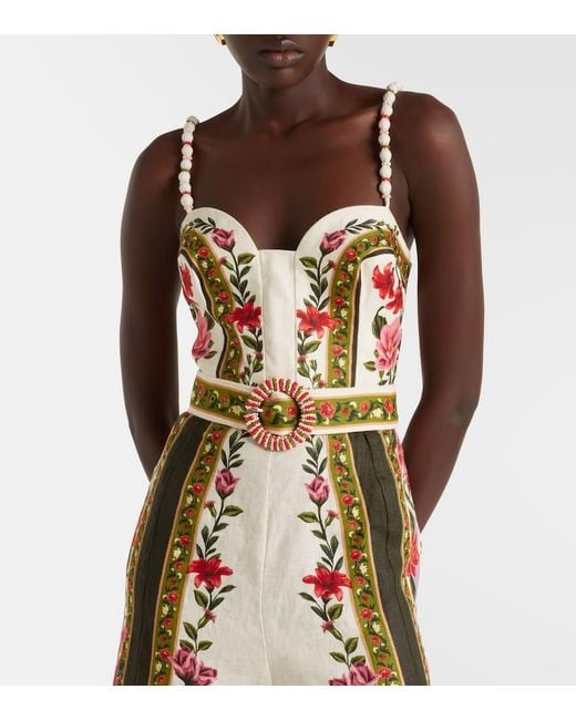 Farm Rio Multicolor Jumpsuit Wonder Rio Aus Leinen