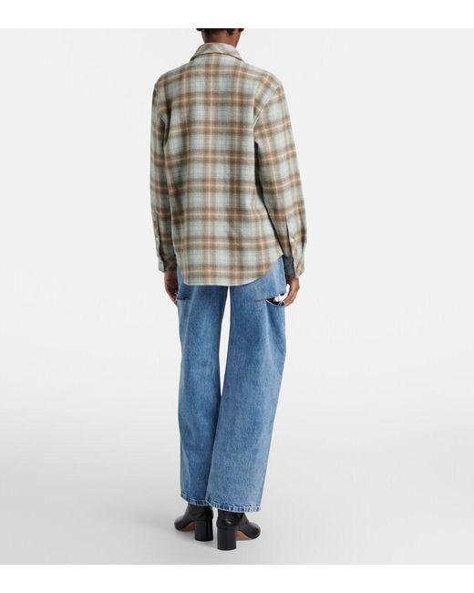 Maison Margiela Blue Cutout High-Rise Wide-Leg Jeans