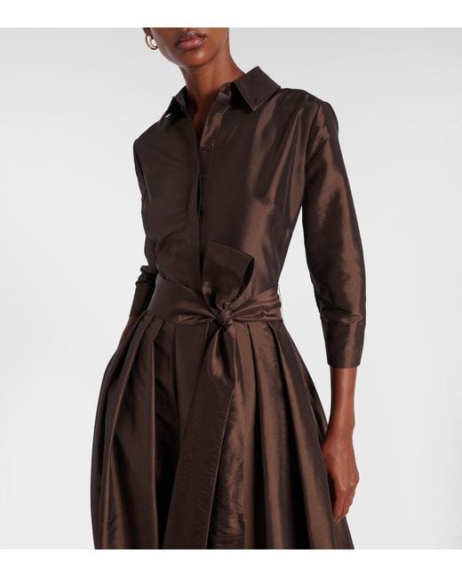 Jonathan Simkhai Brown Julip Belted Taffetta Gown