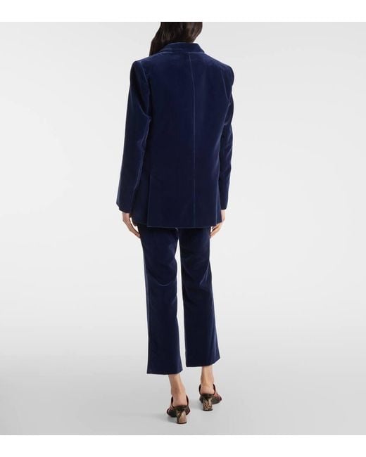 Blazé Milano Blue Jealousy Everynight Cotton Velvet Blazer