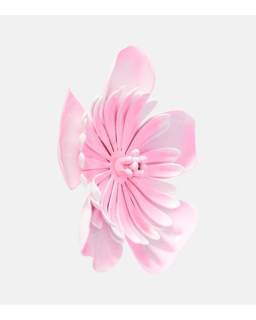 Chloé Pink Floral Clip-On Earrings