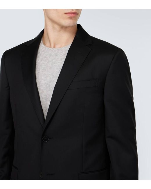Zegna Anzug Aus Wolle Und Mohair in Black für Herren