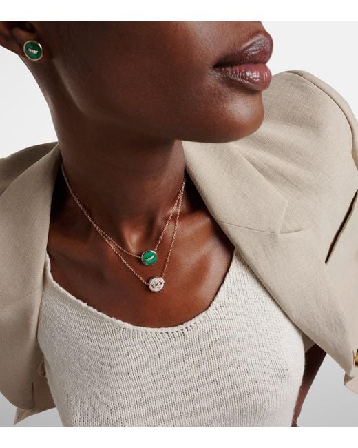 Pomellato Metallic Pom Pom Dot 18Kt Rose Pendant Necklace With Gemstones