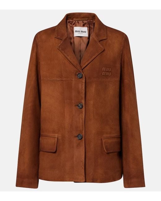 Miu Miu Brown Suede Jacket