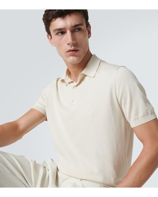 Loro Piana Natural Ice Wish Cotton Polo Shirt for men